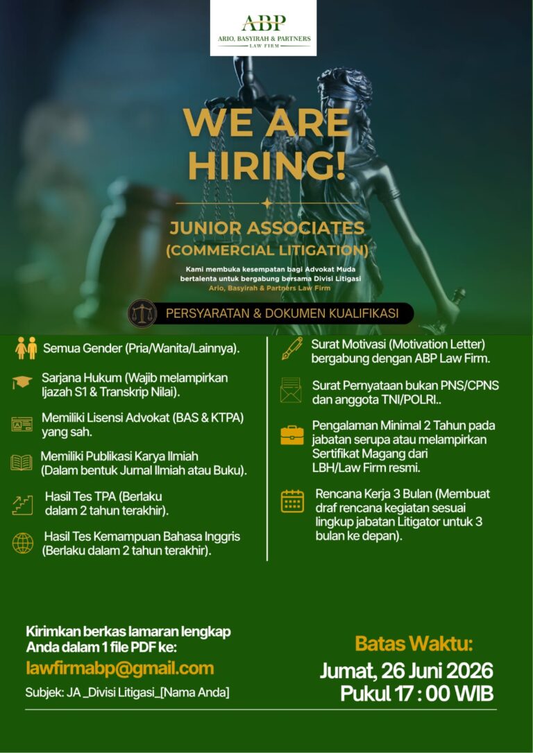 We Are Hiring! – Junior Associates 2026